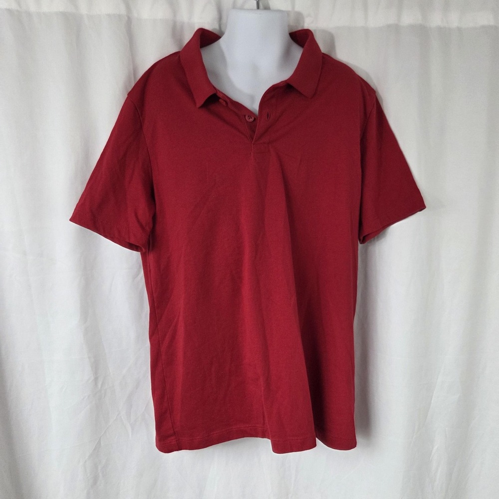 Old Navy Polo Shirt Kids 10-12 Red Tagless Jersey Short Sleeve Top Casual